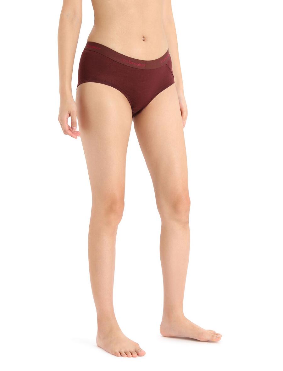 Espresso Icebreaker Merino Sprite Hot Pants Women\'s Underwear | AU 1706MQZA